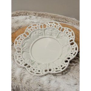 Vintage AVON Plate, White w/ Green